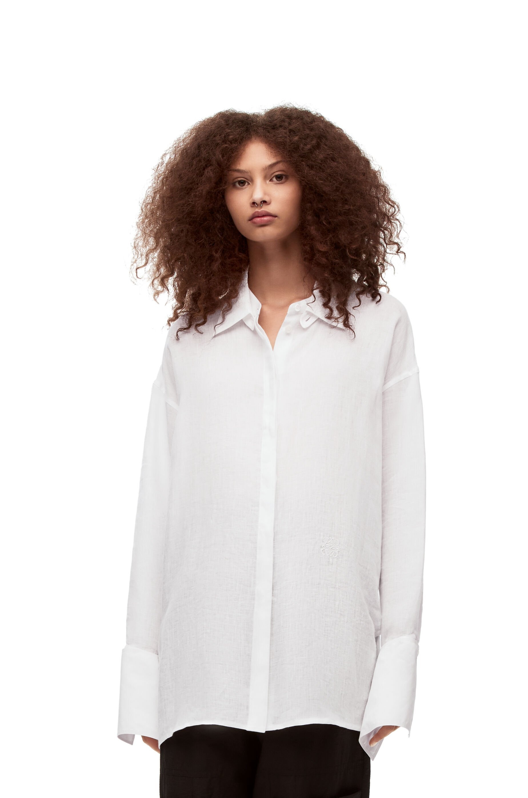 Deconstructed shirt in linen - 3