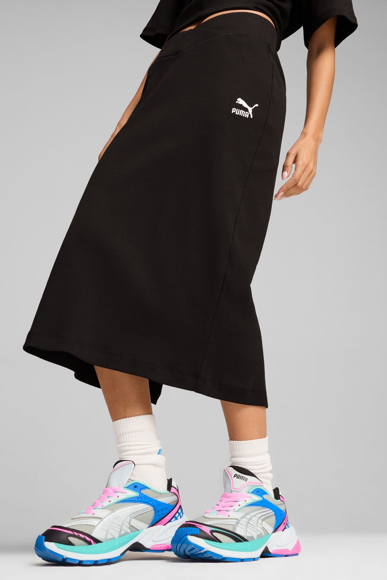 CLASSICS Women's Ribbed Midi Skirt - 3