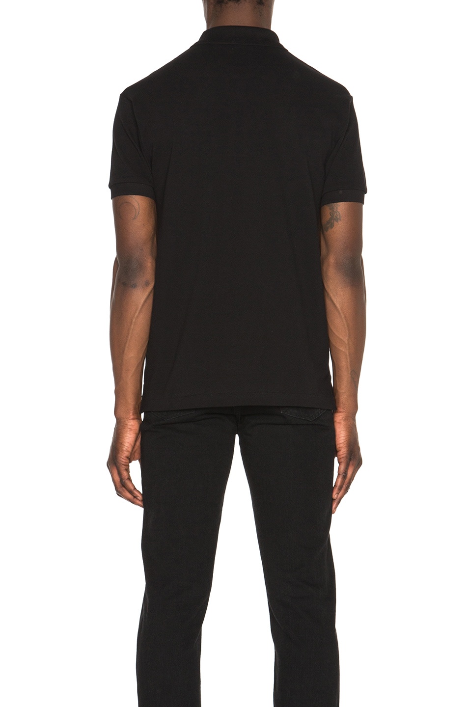 Cotton Polo with Black Emblem - 4