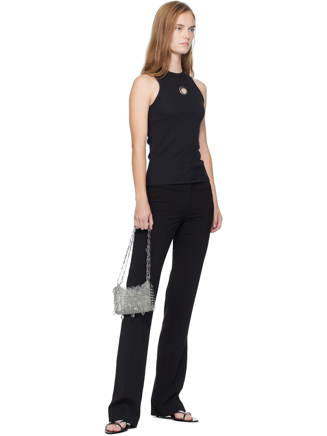 Black Cotton Tank Top - 4