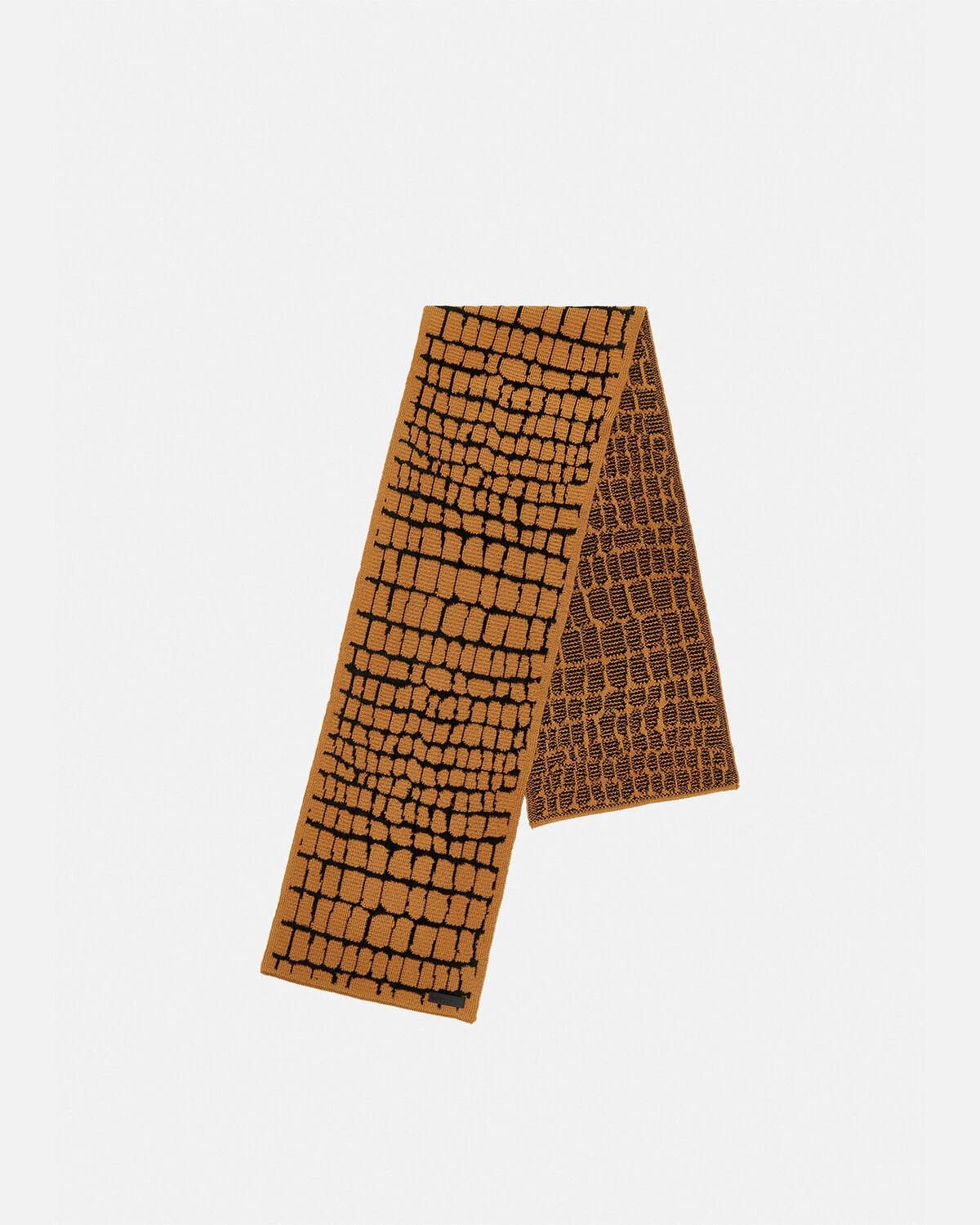 Croc-Effect Chenille Jacquard Scarf - 1