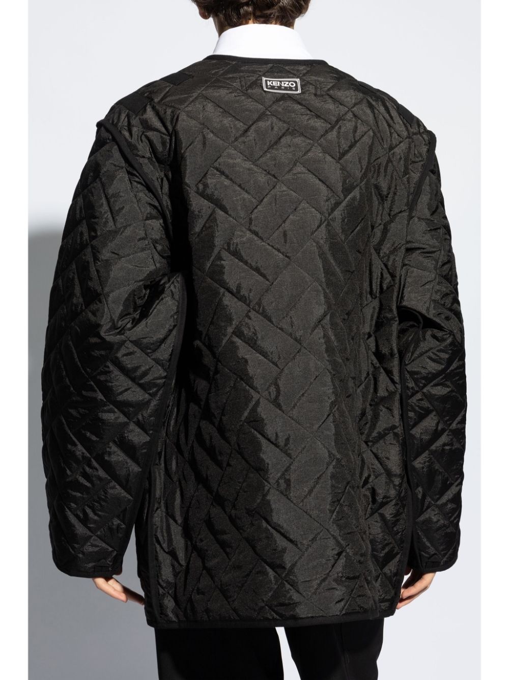 padded logo-patch jacket - 4