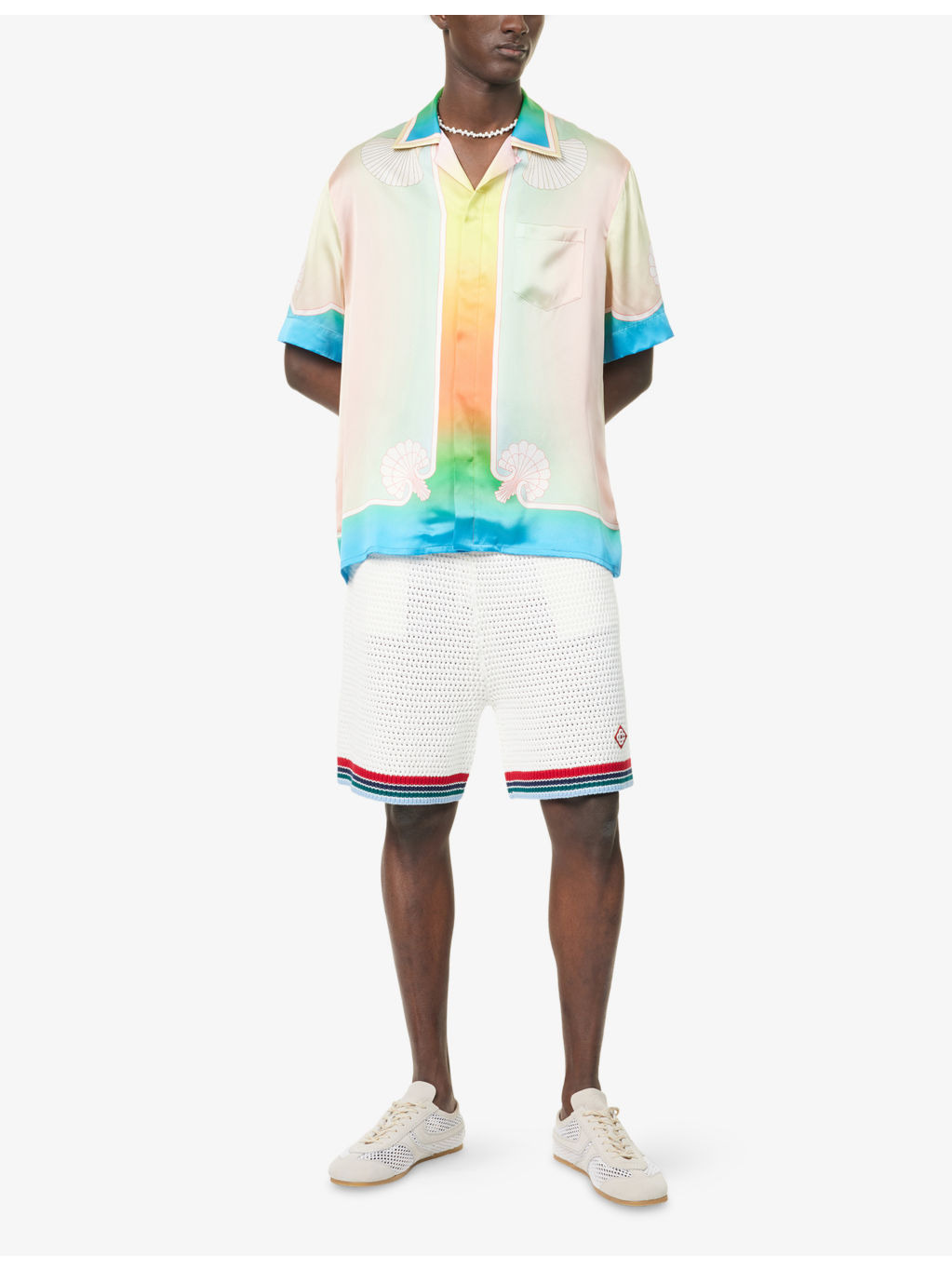 Lucid Dreams Cuban-Collar Short-Sleeve Silk Shirt - 2