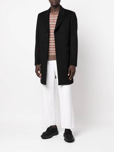 Paul Smith single-breasted wool overcoat outlook