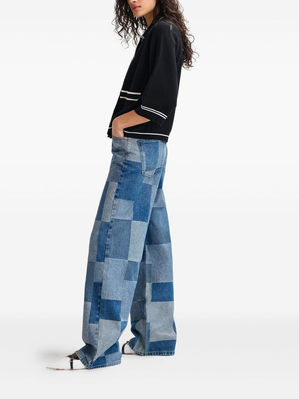 patchwork jeans - 3