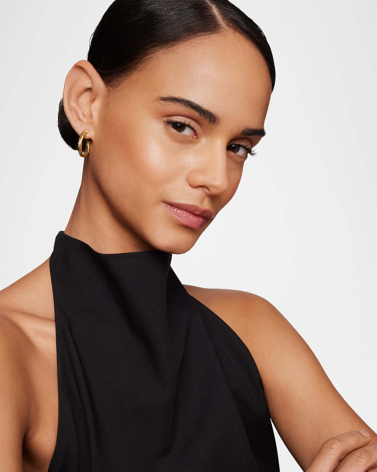 Cablespira Hoop Earrings in 18K Gold, 0.75"L - 2