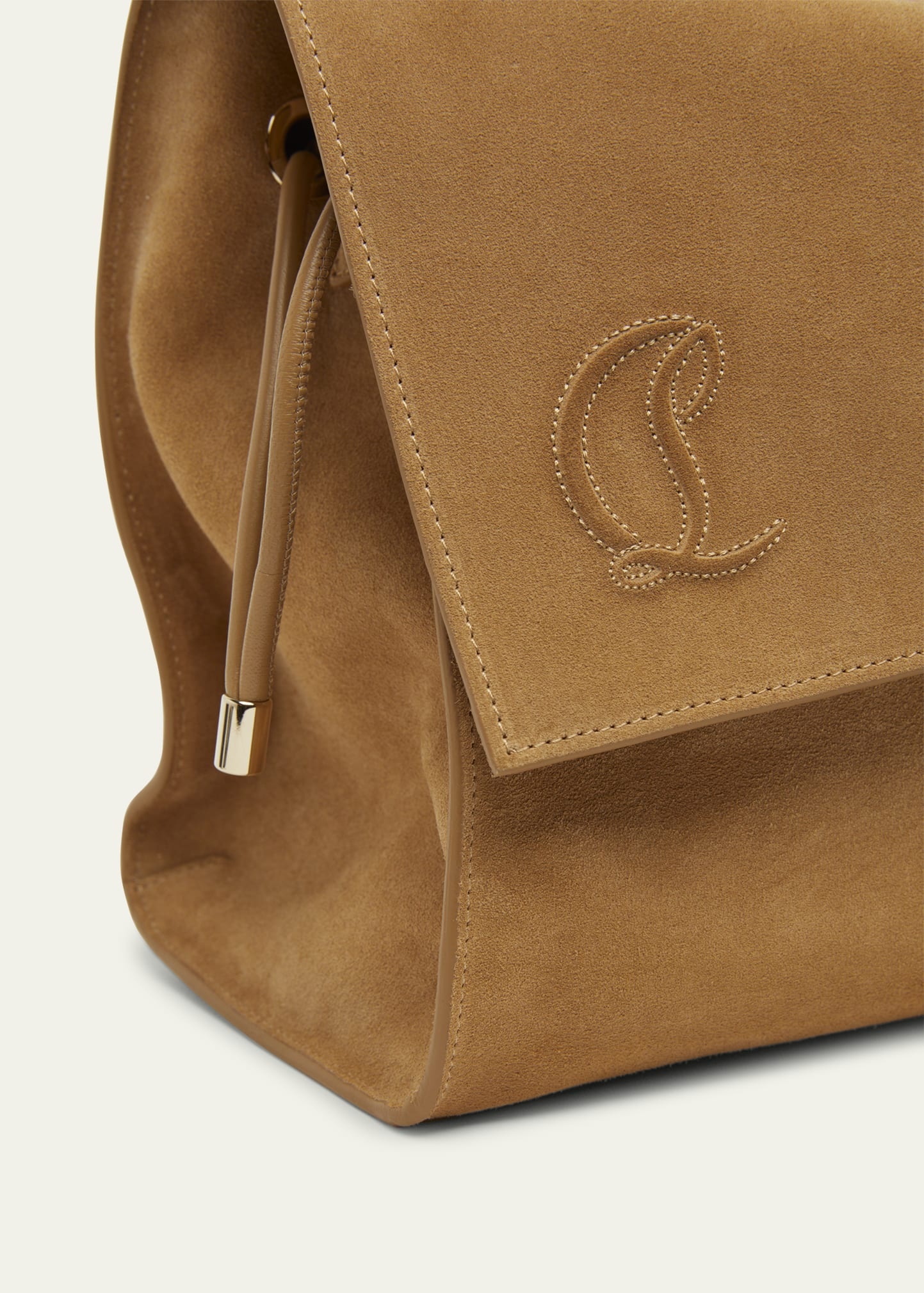 Baggy Large Shoulder Bag in Suede - 4