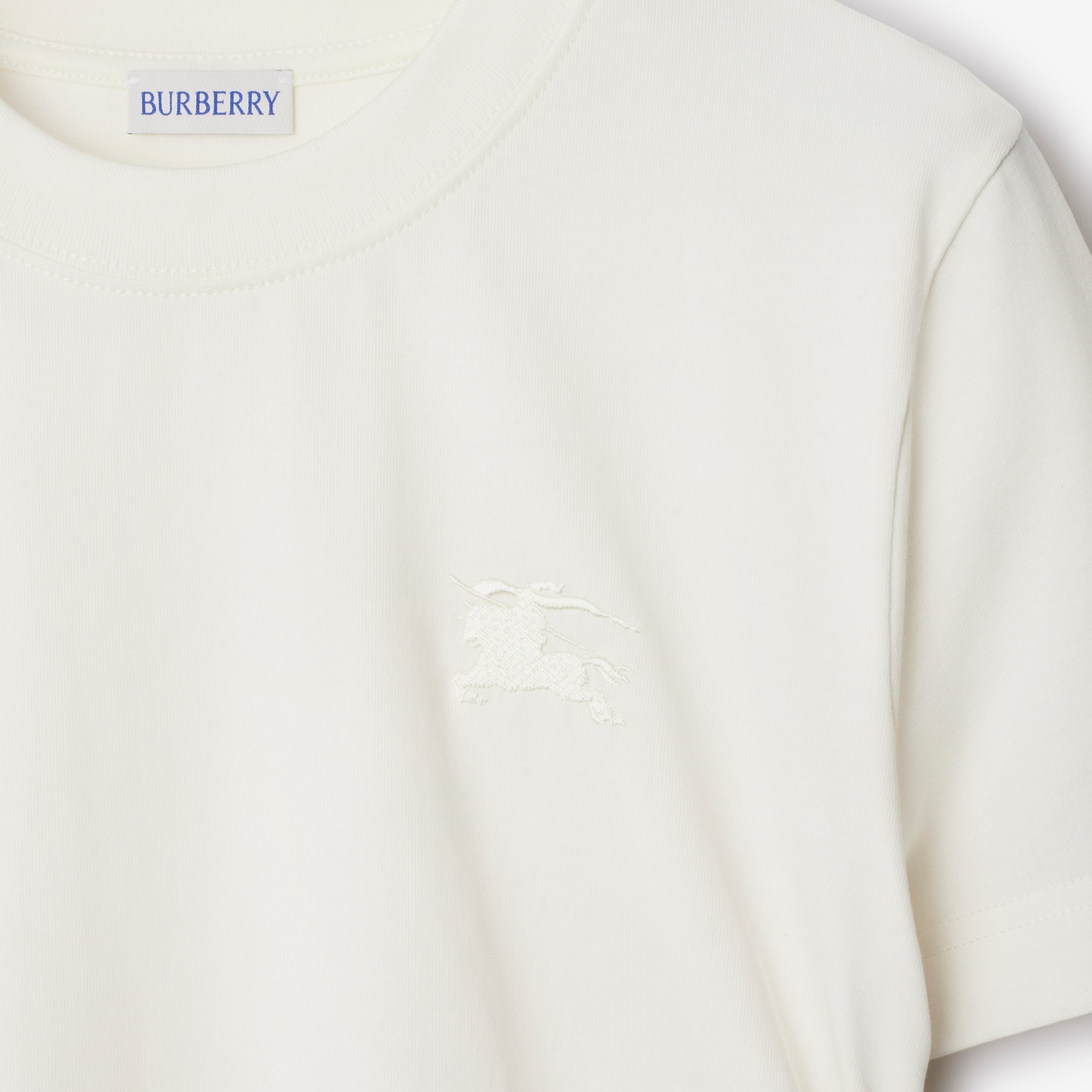 Check Trim Cotton T-shirt - 6