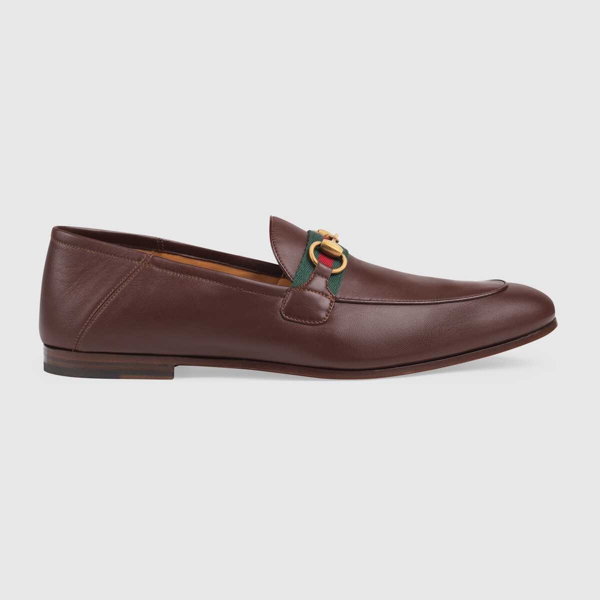 Men's leather Horsebit loafer with Web - 6