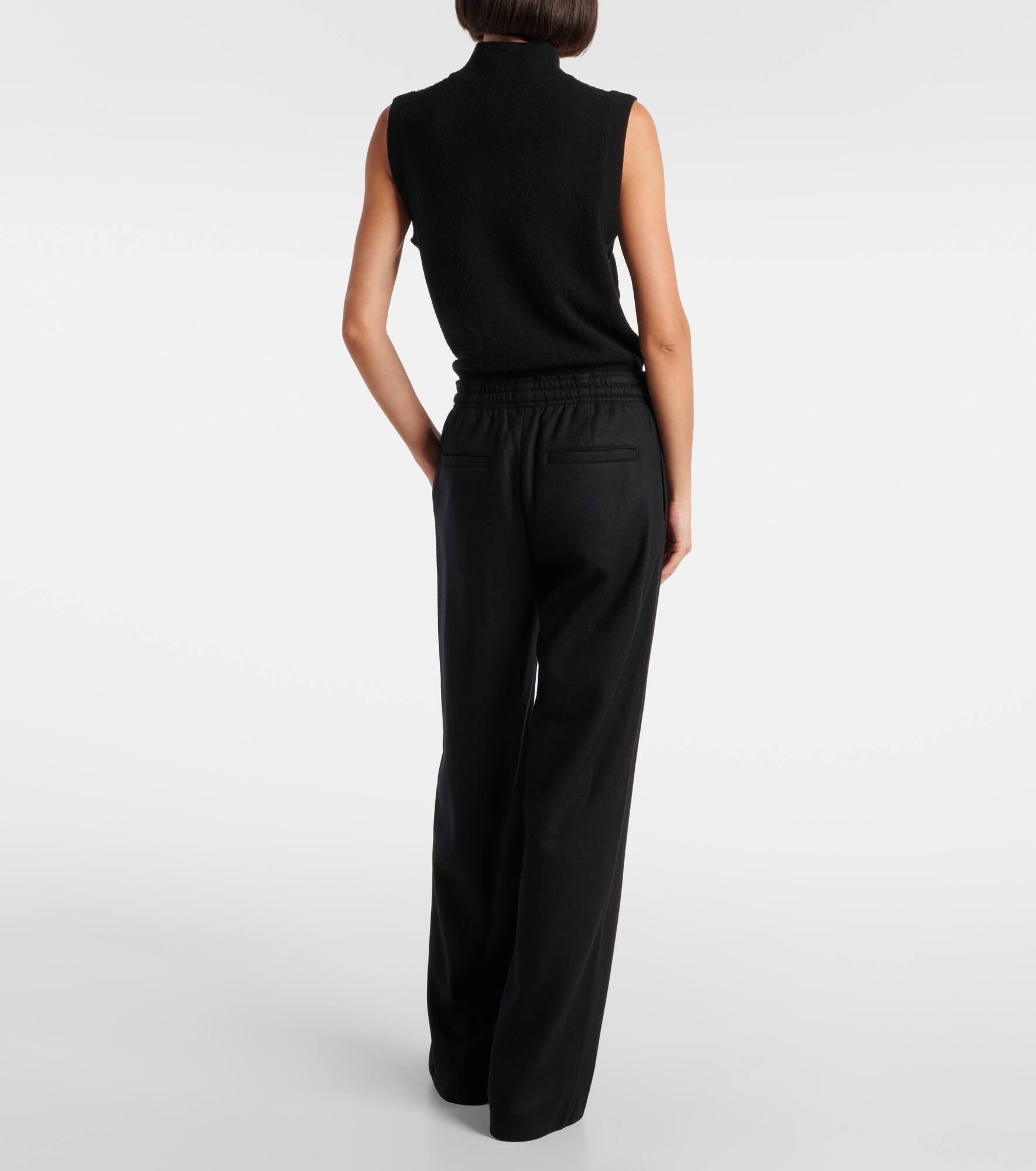 Wool-blend wide-leg pants - 3