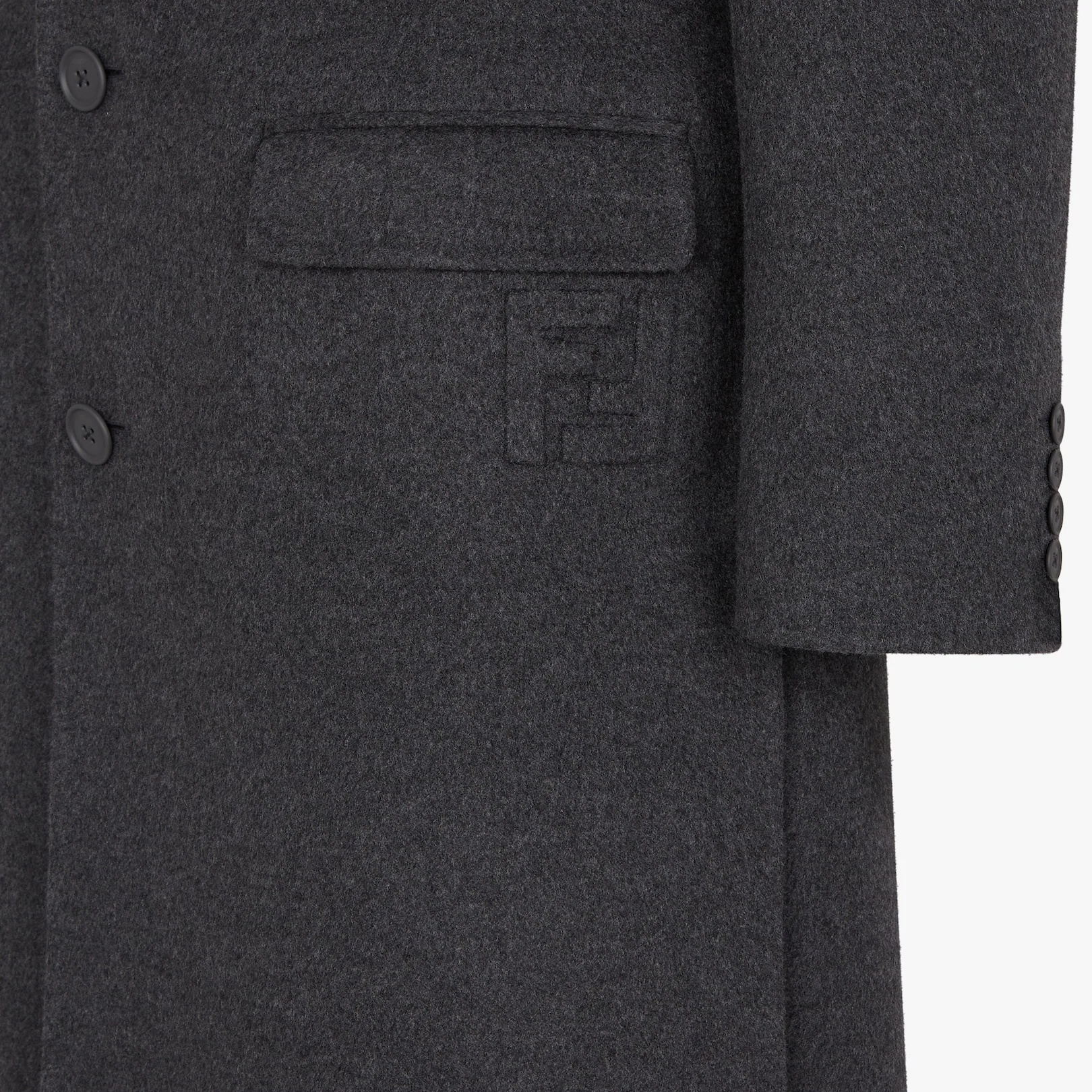 Gray cashmere coat - 3