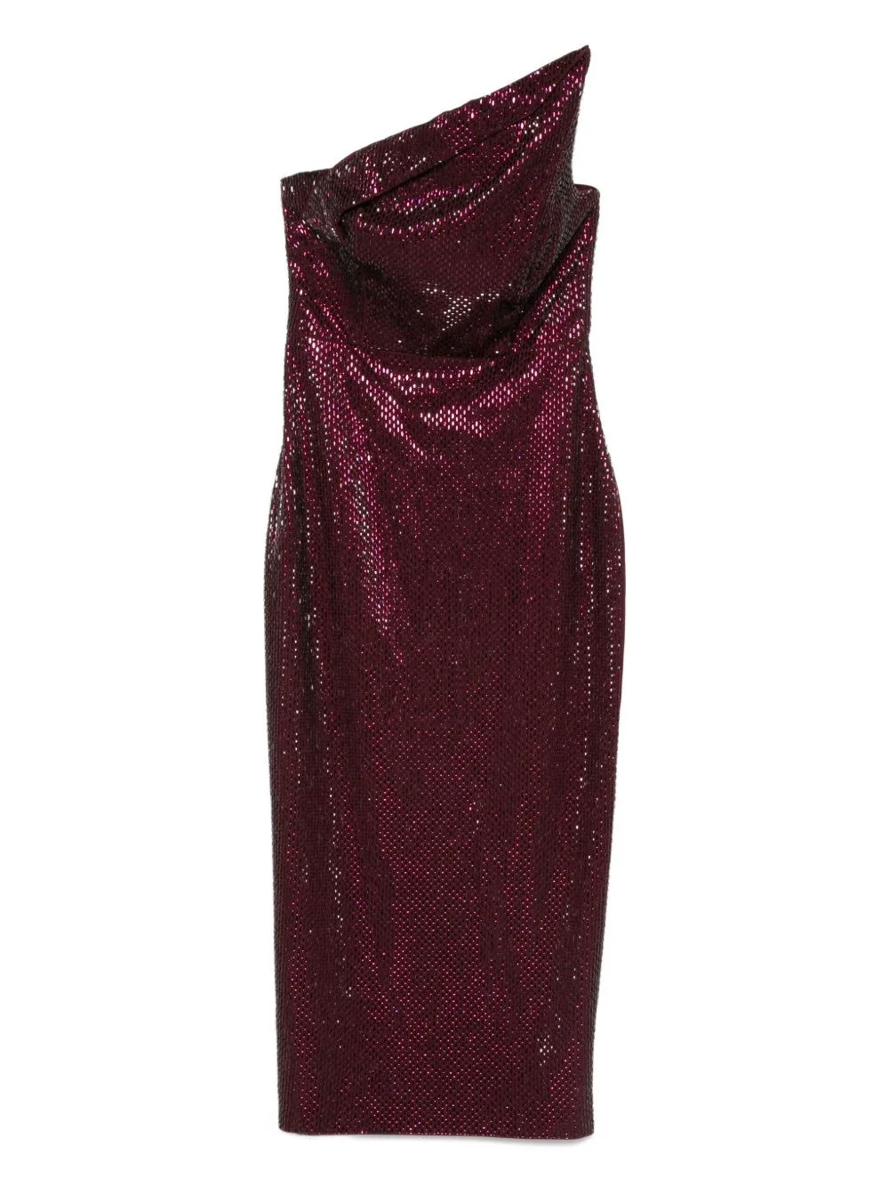 sequin one-shoulder dress - 1