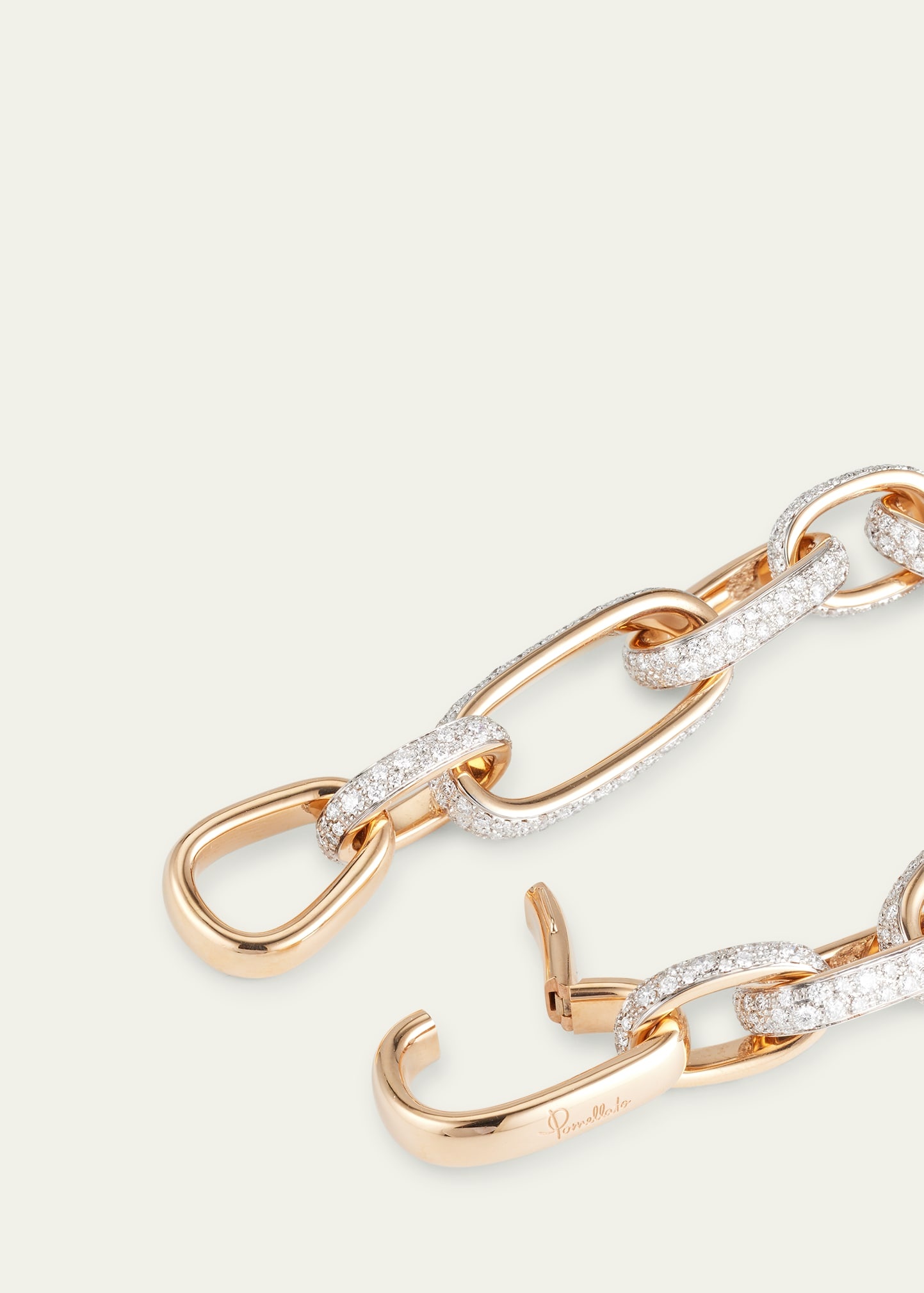 Iconica 18K Rose Gold Diamond Full Pave Slim Link Bracelet - 4