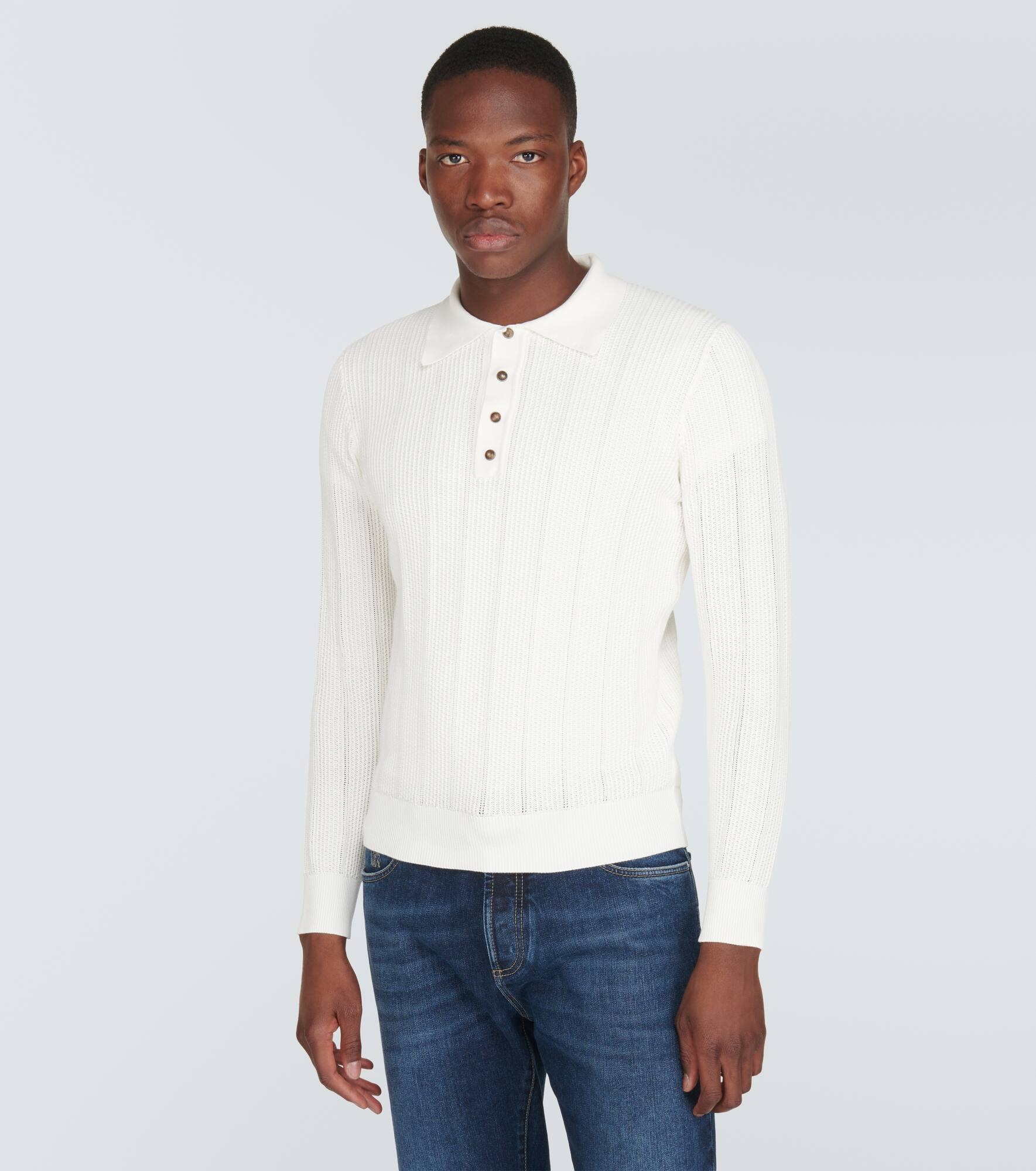Cotton polo sweater - 3