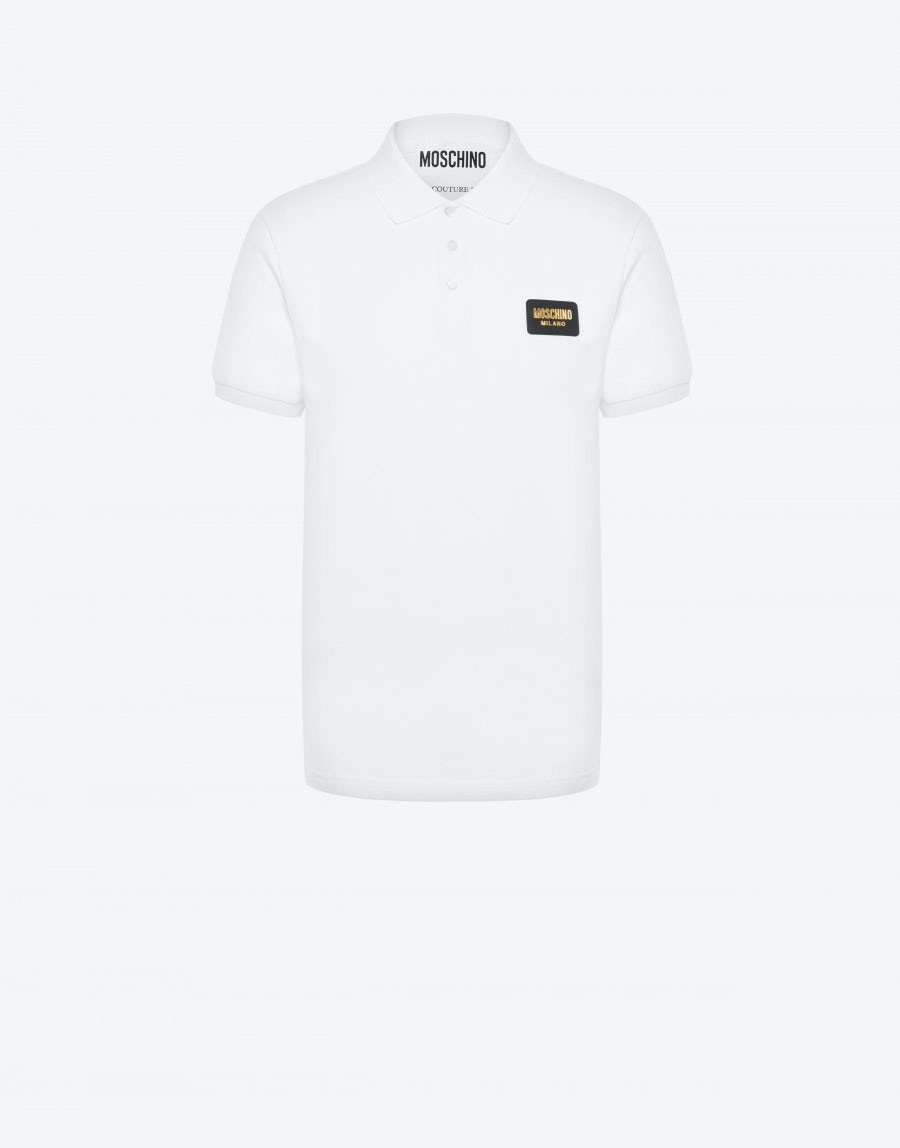 MOSCHINO LABEL PIQUET POLO-SHIRT - 1