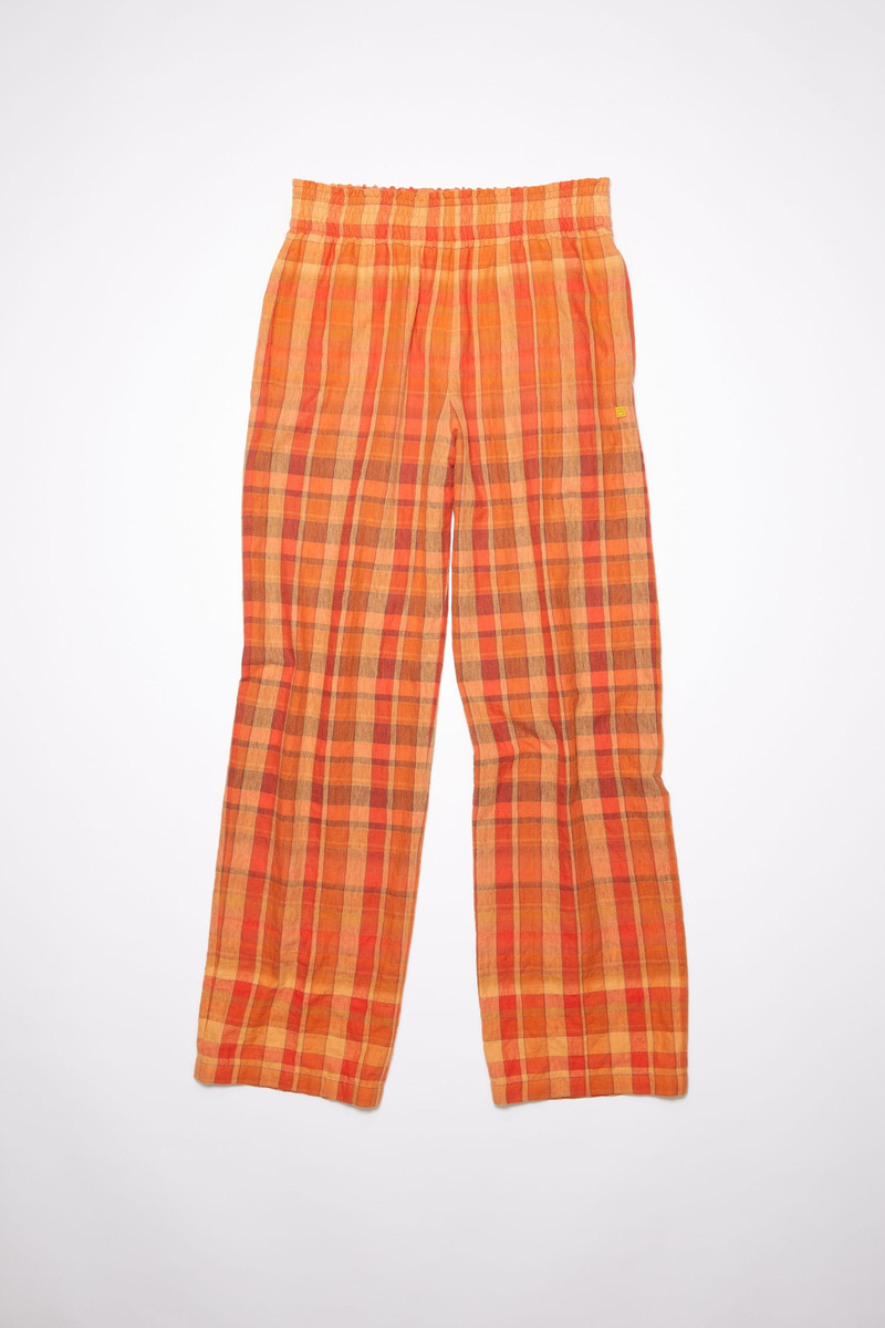Flannel trousers - Brick red/apricot orange 1