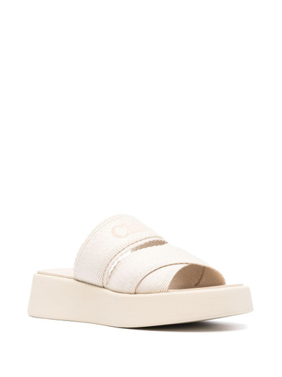 Chloé Mila Logo-Embroidered Sandals outlook