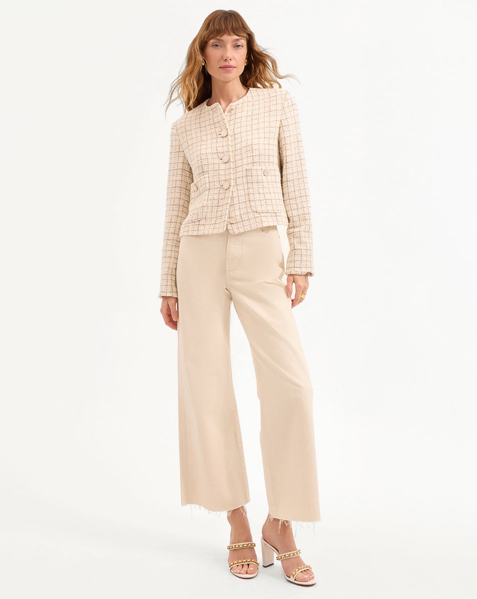 ANDREA METALLIC TWEED JACKET - 3