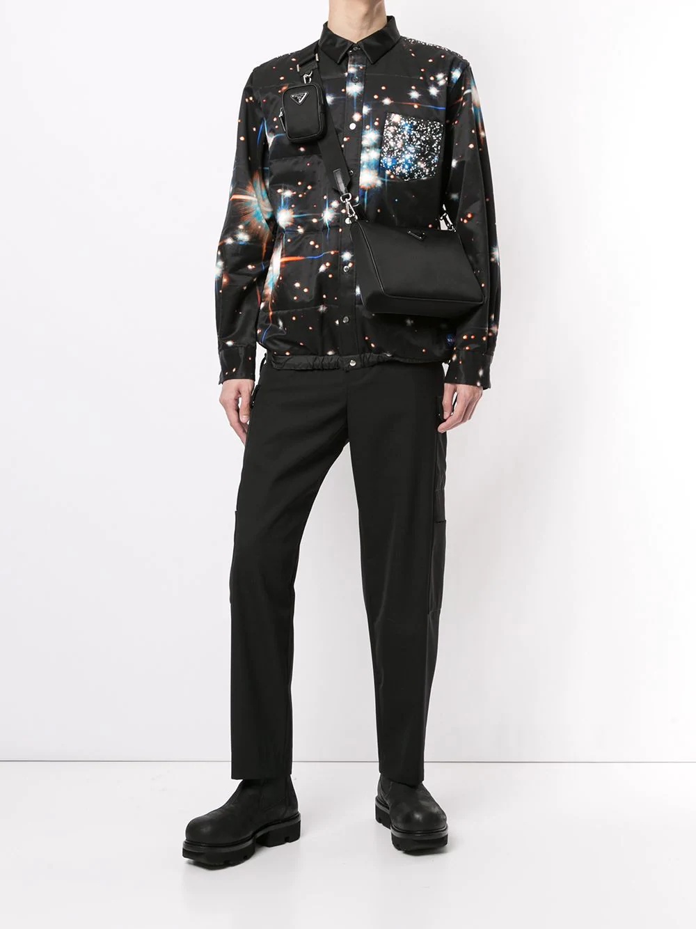 space-print long sleeve shirt - 2