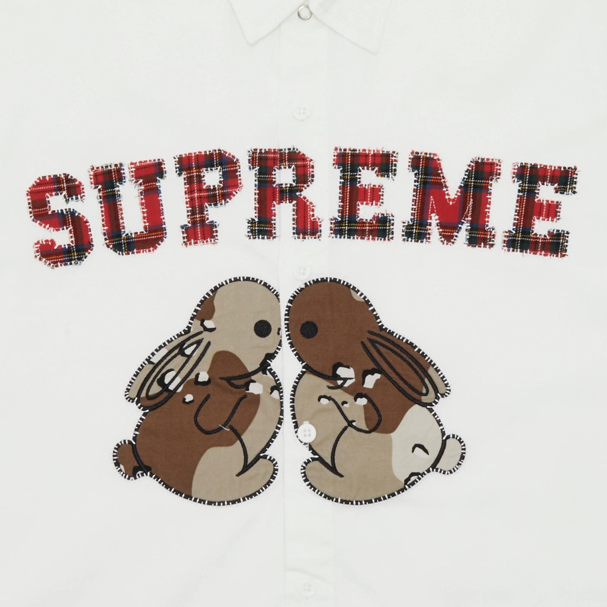 Supreme Bunnies Short-Sleeve Work Shirt 'White' - 3