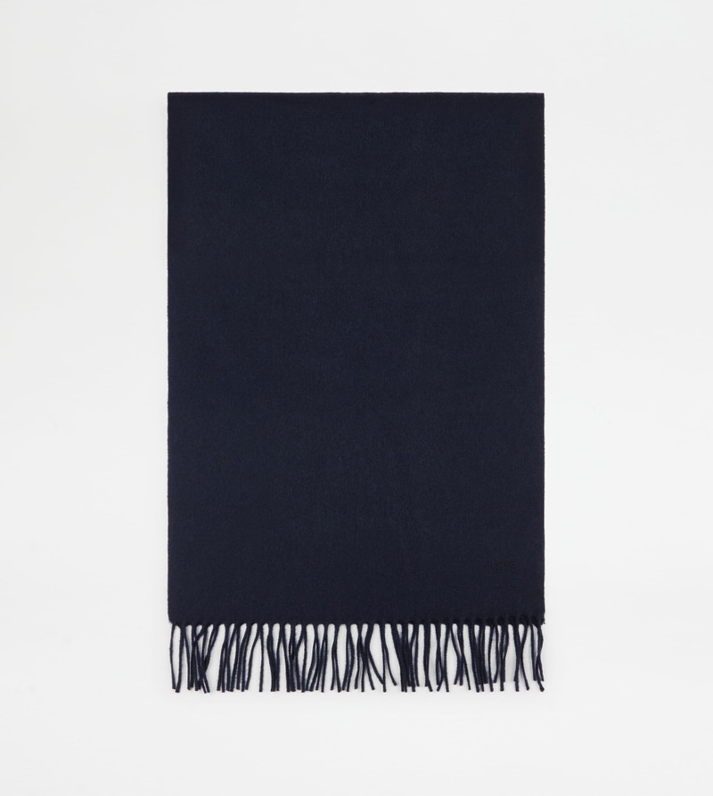 SCARF IN CASHMERE DRAP - LARGE SIZE - BLUE 1