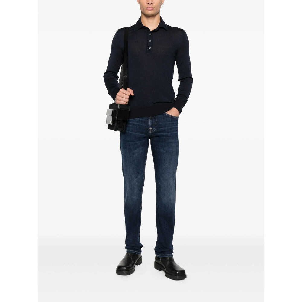 Tom Ford Blue Polo Shirts Men - 4