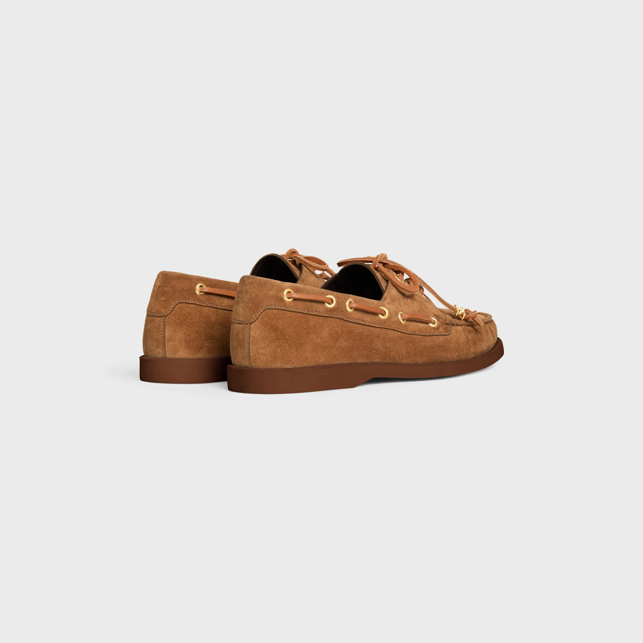CELINE BATEAU LACE-UP IN SUEDE CALFSKIN - 3