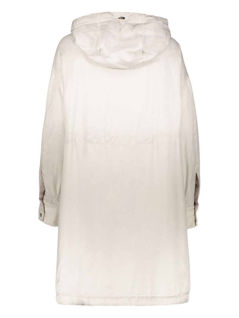 Herno zip-up hooded coat outlook