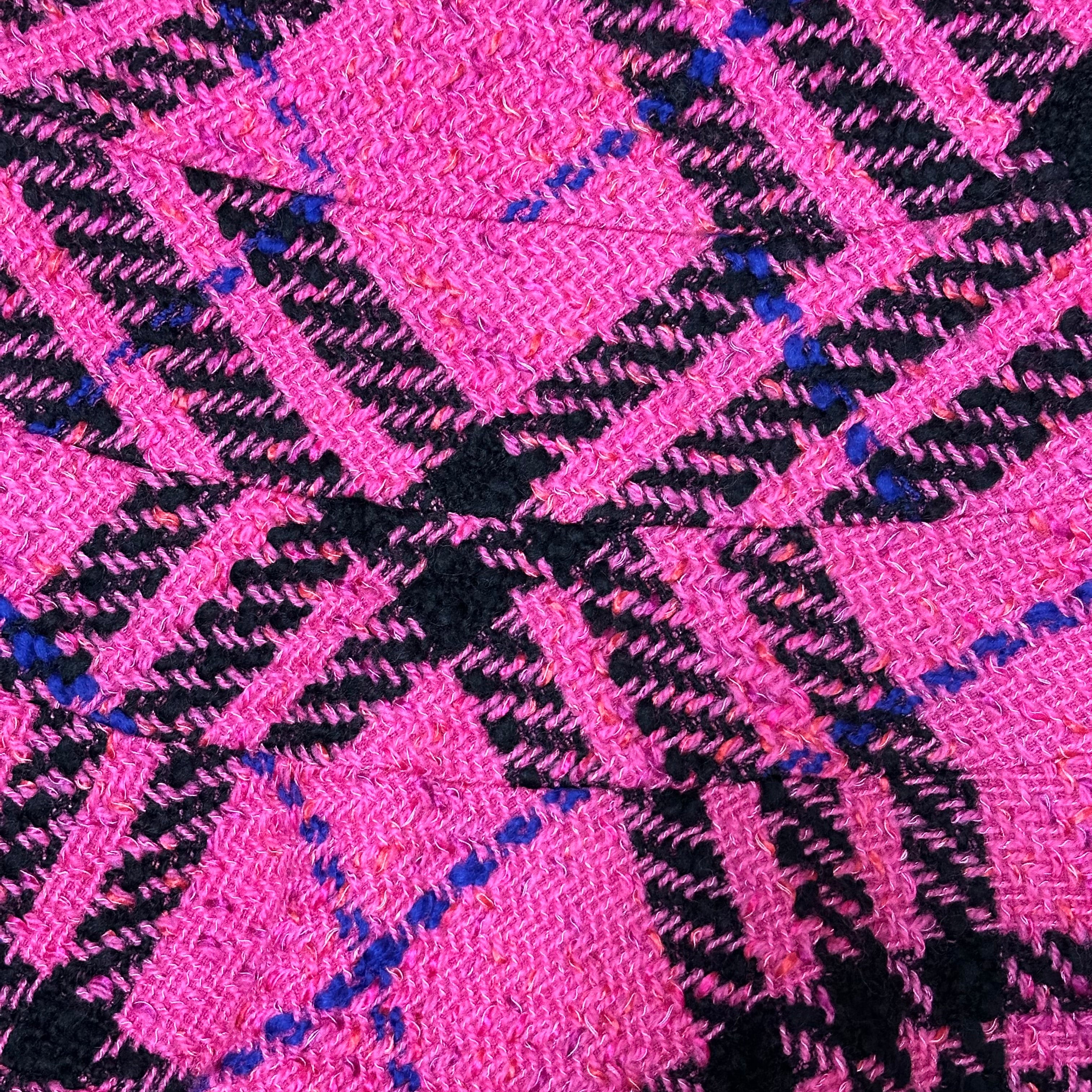 JUNYA WATANABE Fall Winter 2001 Check Tweed Flared Midi Skirt - 5