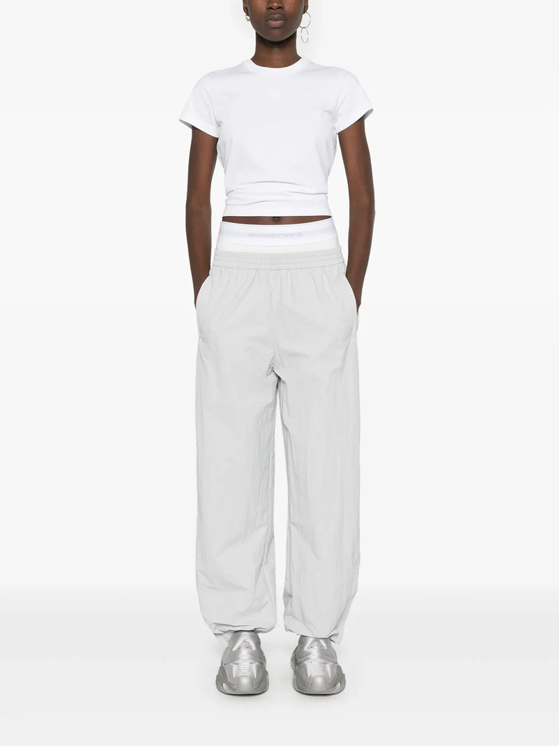 alexanderwang.t Essential Jersey Shrunk Tee With Puff Logo outlook