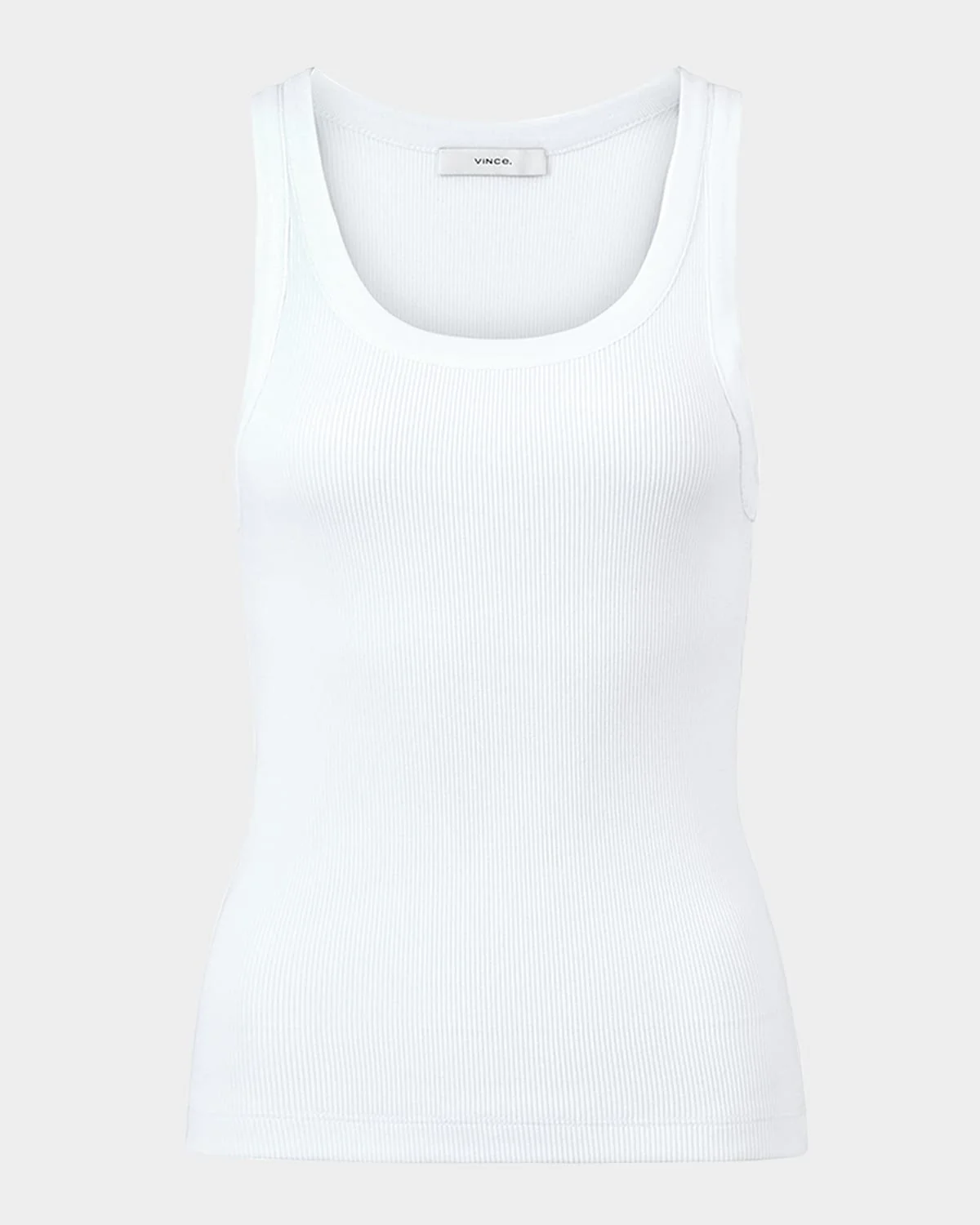 Scoop-Neck Ribbed Tank Top - 1