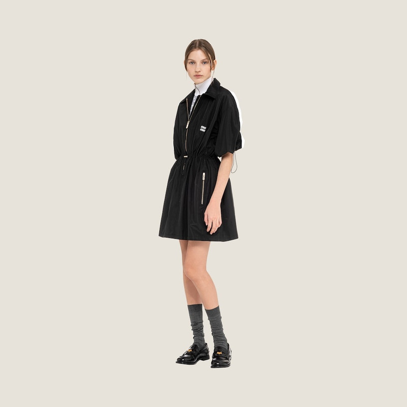 Miu Miu Technical silk mini-dress outlook