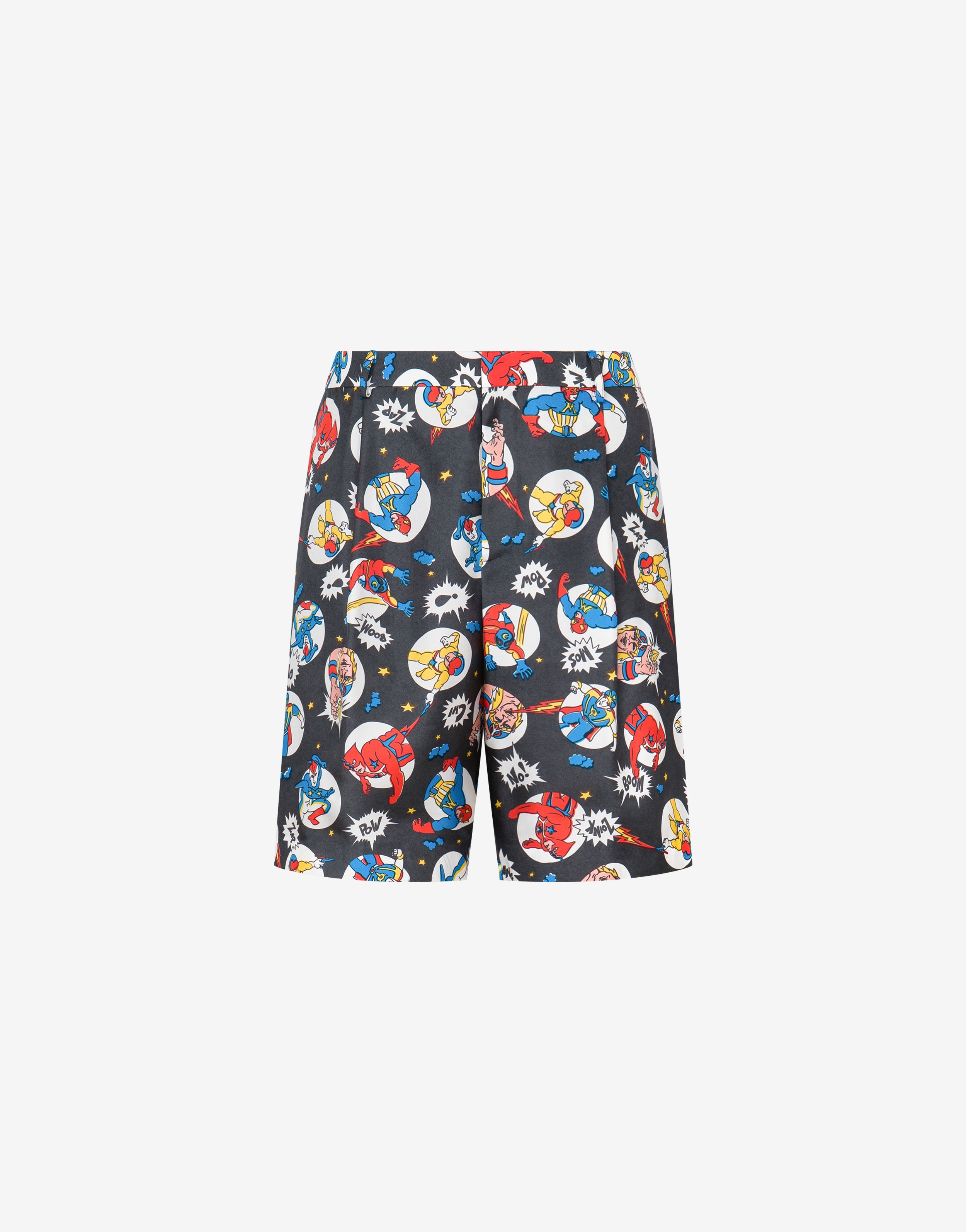 ALLOVER CARTOON TWILL BERMUDA SHORTS - 1