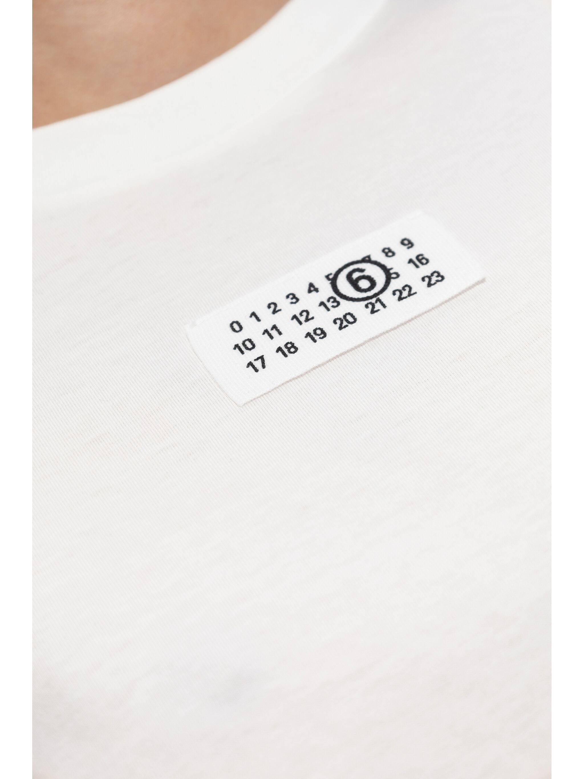 Mm6 Maison Margiela Numbers-motif Cotton T-shirt - 4