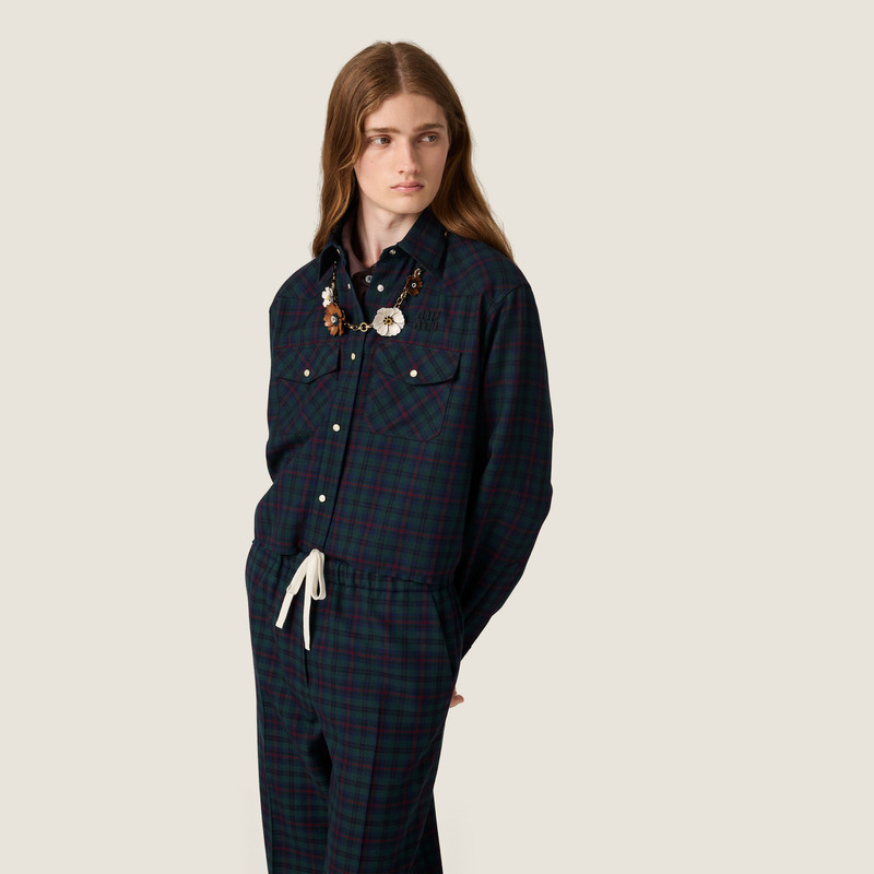 Miu Miu Plaid shirt outlook