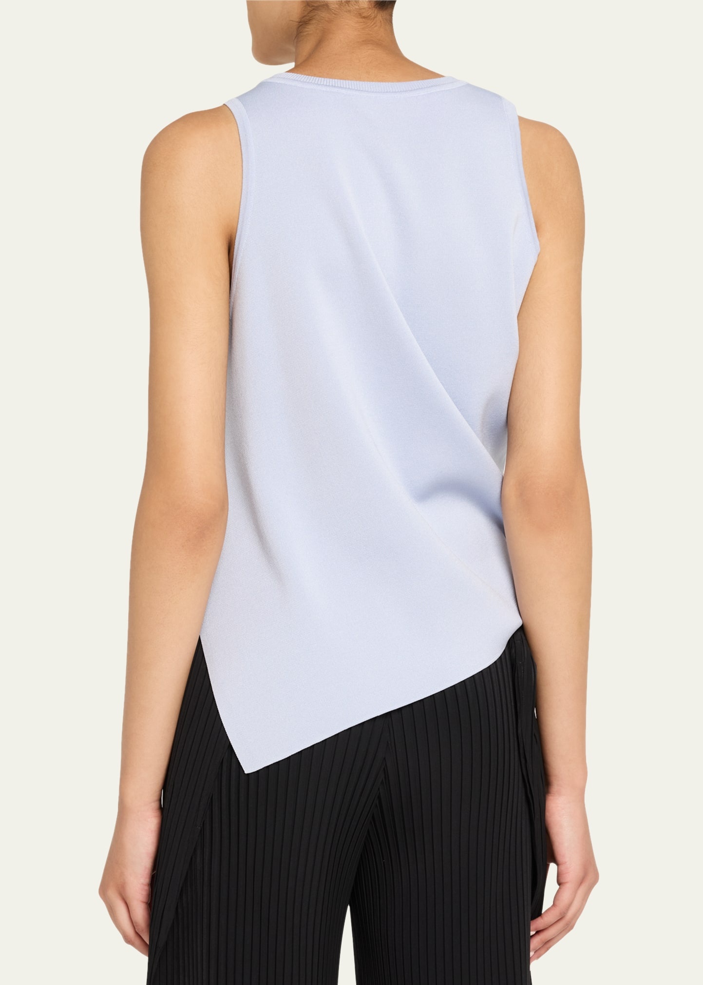 Luster Draped Knit Tank Top - 3