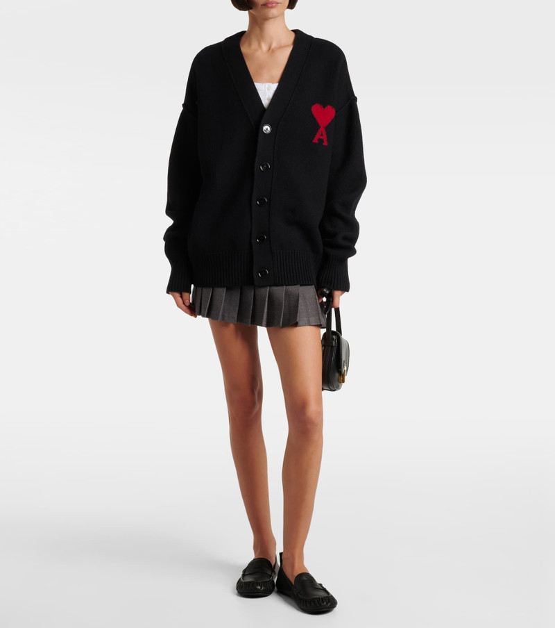 AMI Paris Ami de Cœur virgin wool cardigan outlook