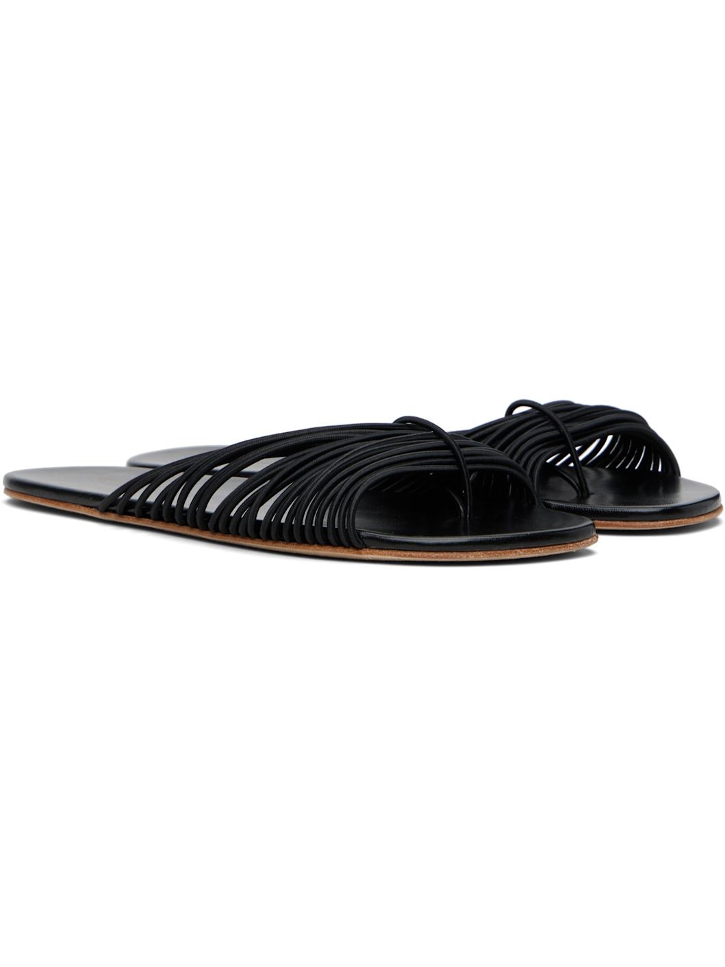 Black Sara Slide Sandals - 4