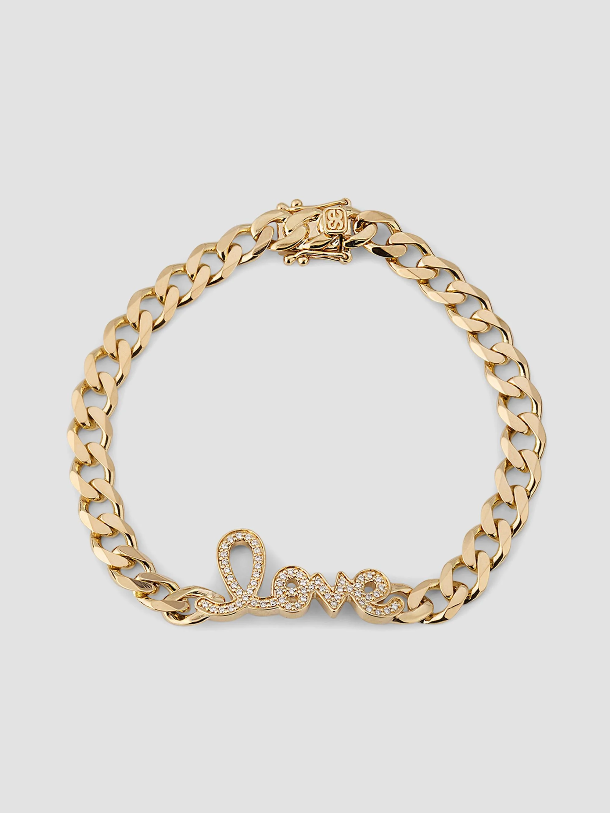 Women's 14K Yellow Gold & 0.21 TCW Diamond "Love" Bracelet - Gold - 1