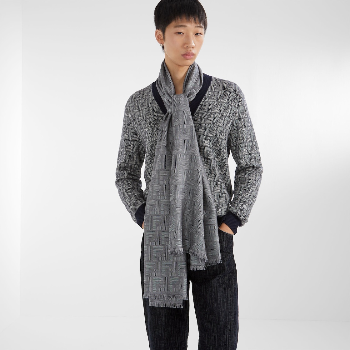 FENDI - Ribbed Cotton Cardigan