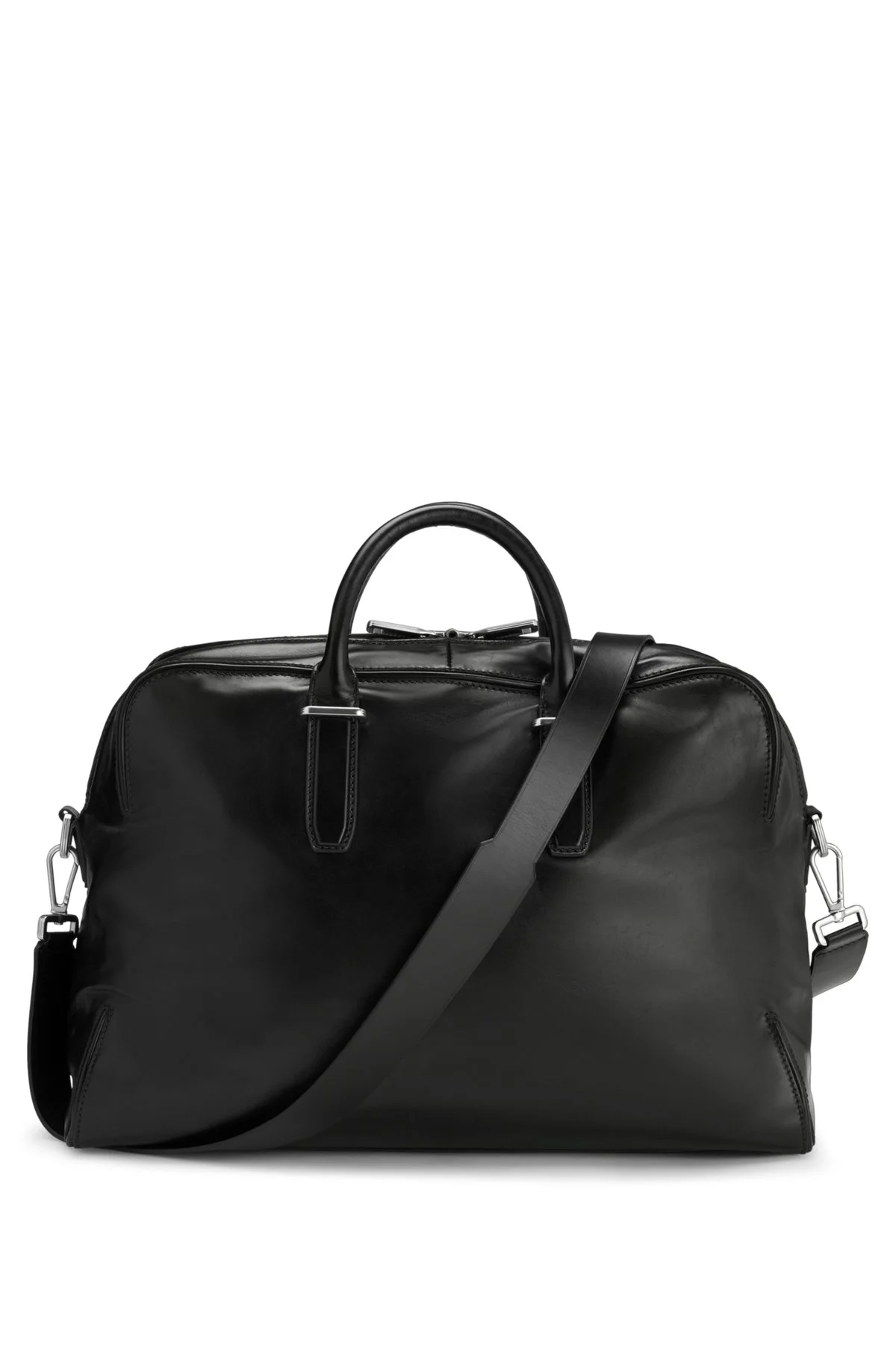 EMBOSSED LOGO HOLDALL IN LEATHER - 1