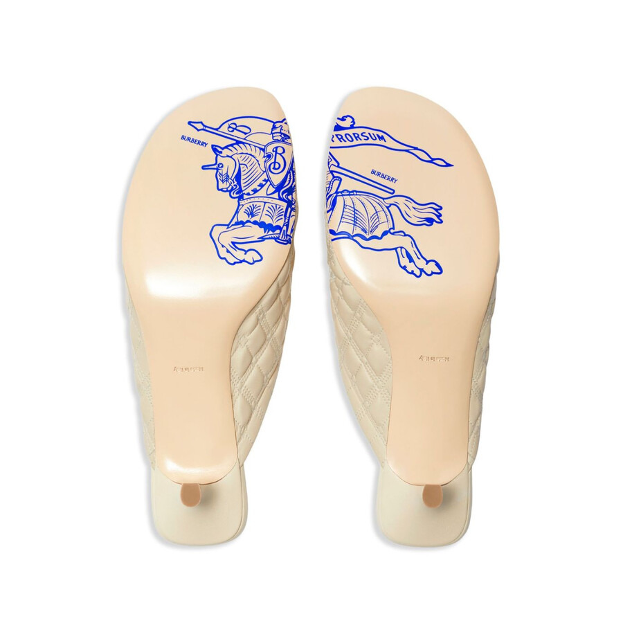 Burberry Embroidered Quilted Mules - 5