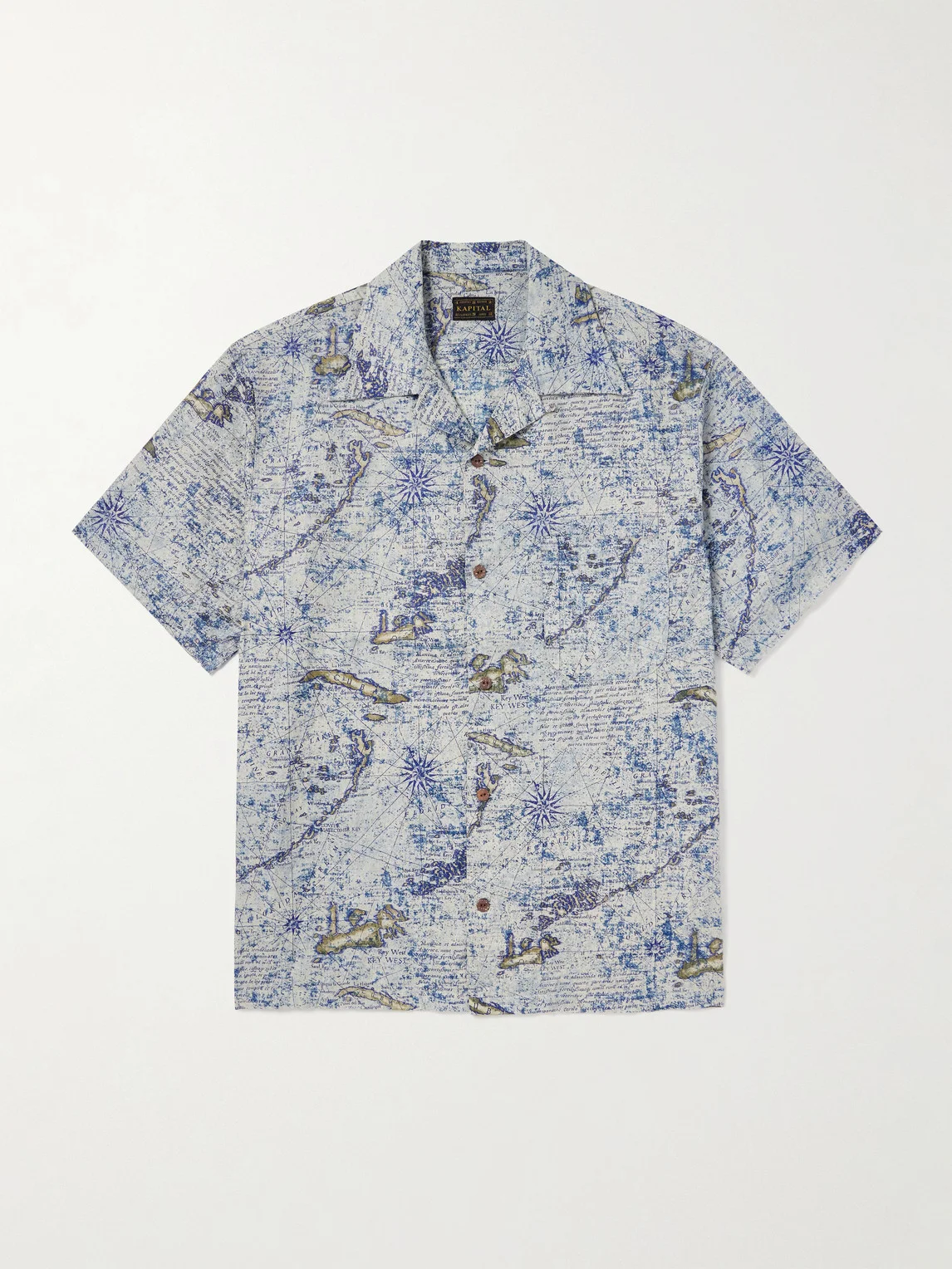 Key West Camp-Collar Printed Linen Shirt - 1