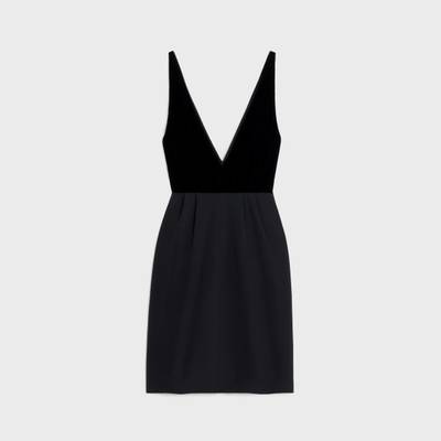 CELINE minimal draped dress in silk cady outlook