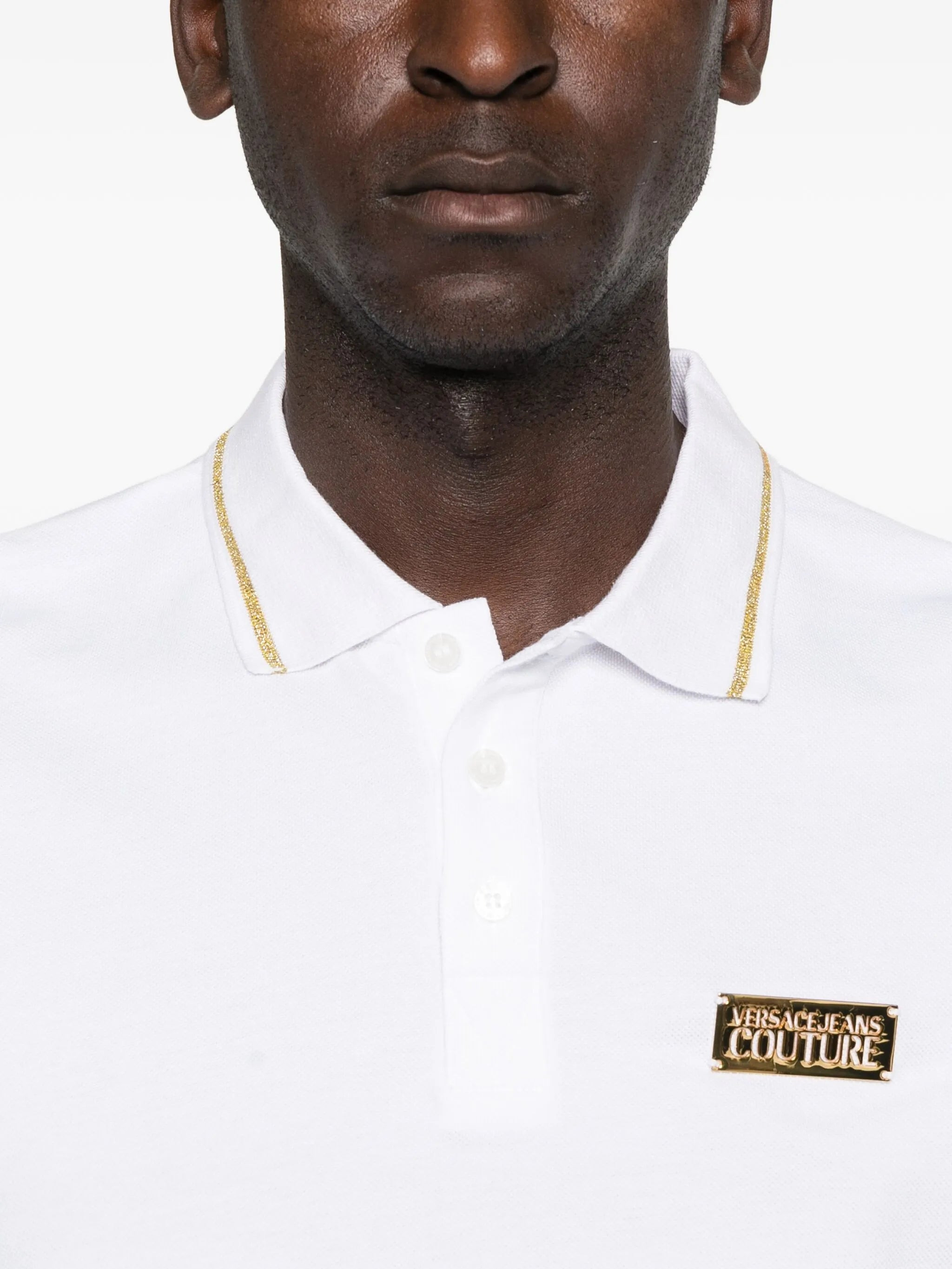 Versace Jeans Couture Gold-trimmed Logo-detail  Polo Shirt - 2