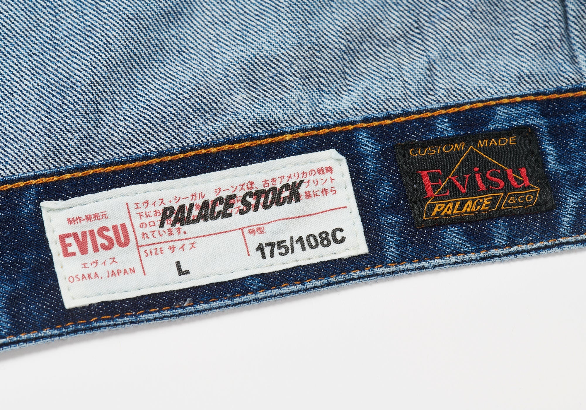PALACE EVISU DICE DENIM JACKET LIGHT WASH - 5