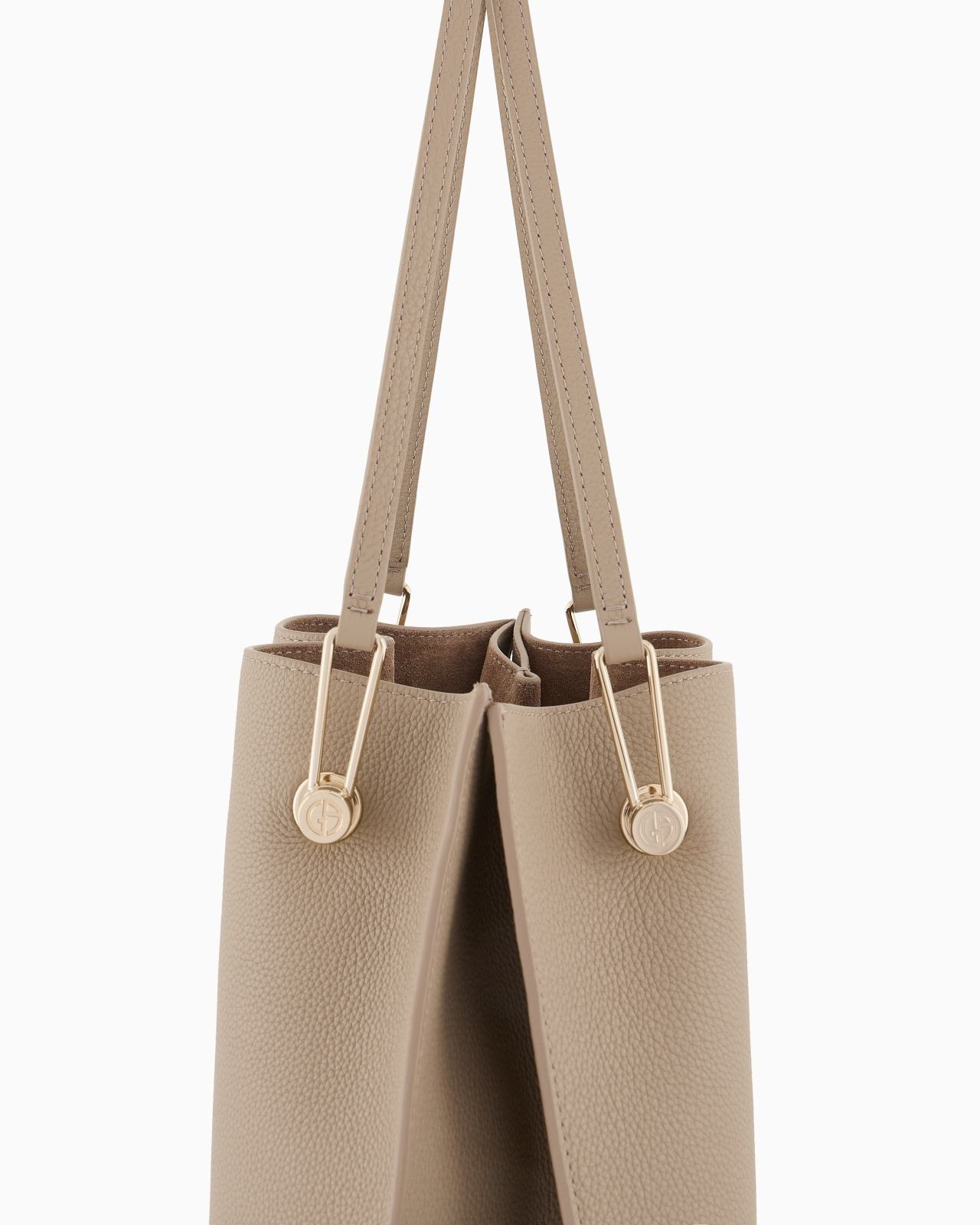 MEDIUM SHOPPER BAG IN PEBBLED LEATHER - 5