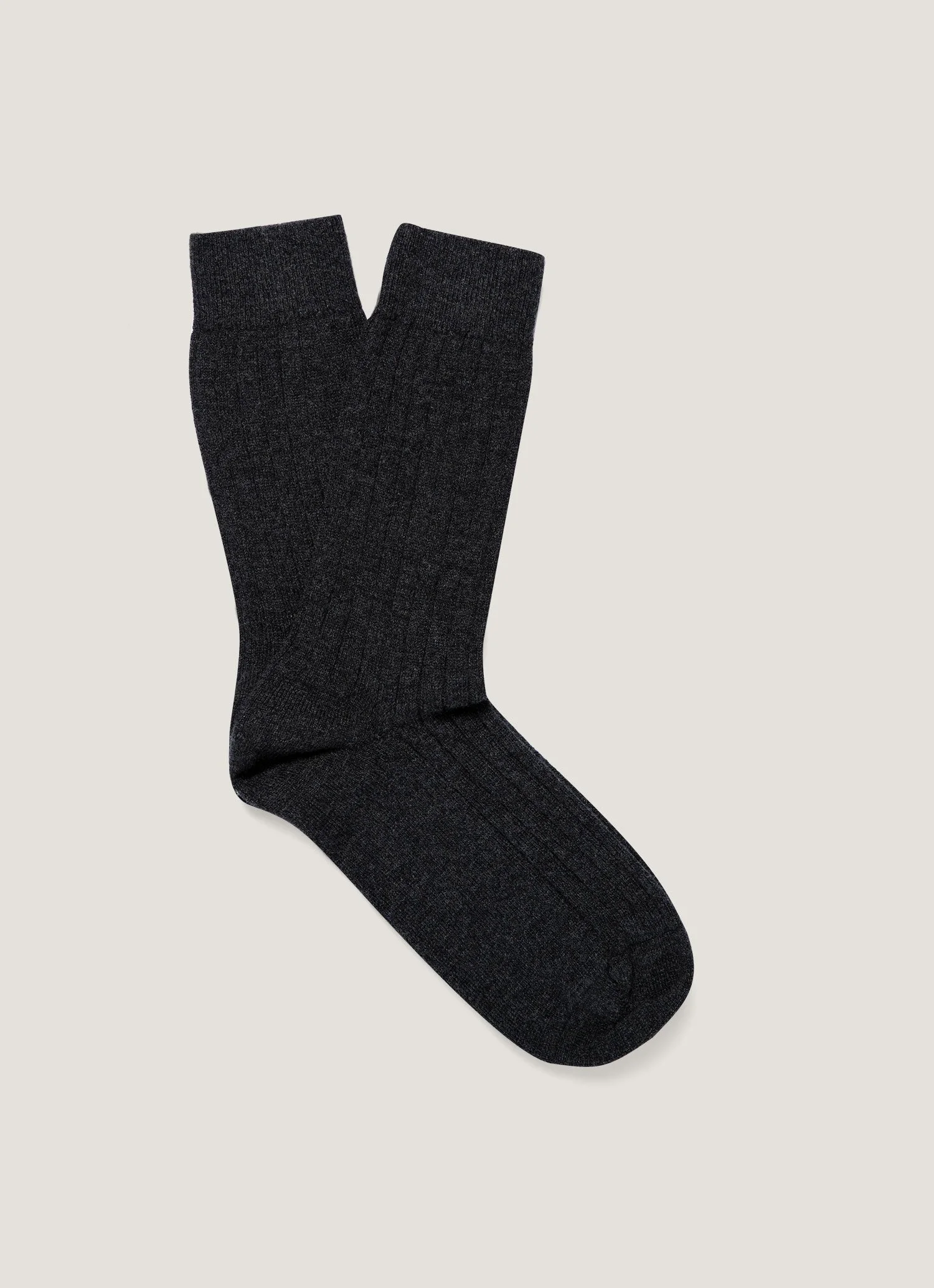 Cashmere Rib Socks - 1