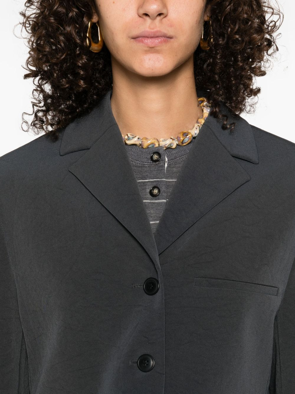 three-button blazer - 5