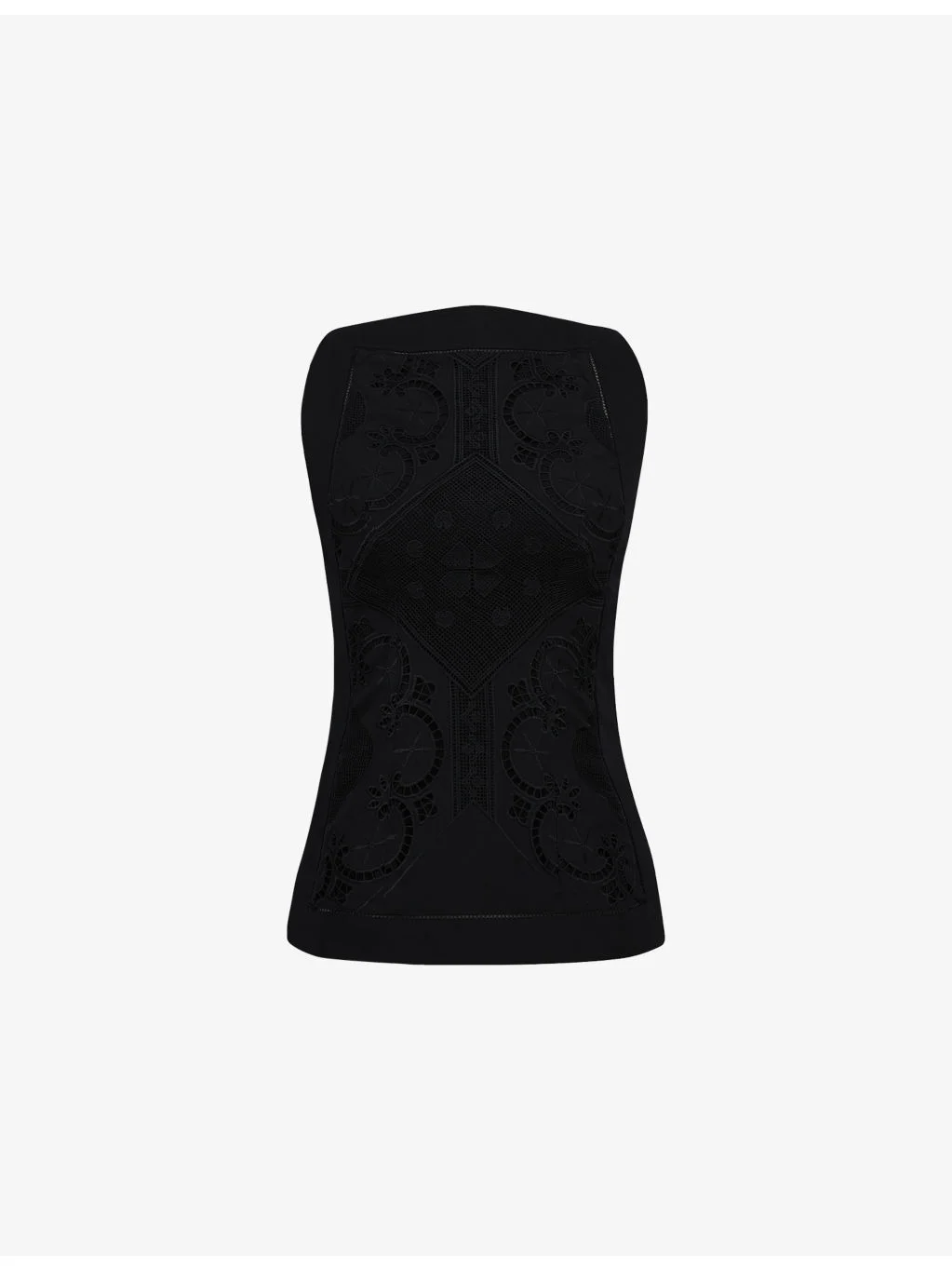 Valencia Boat-Neck Broderie-Anglaise Cotton-Blend Top - 1